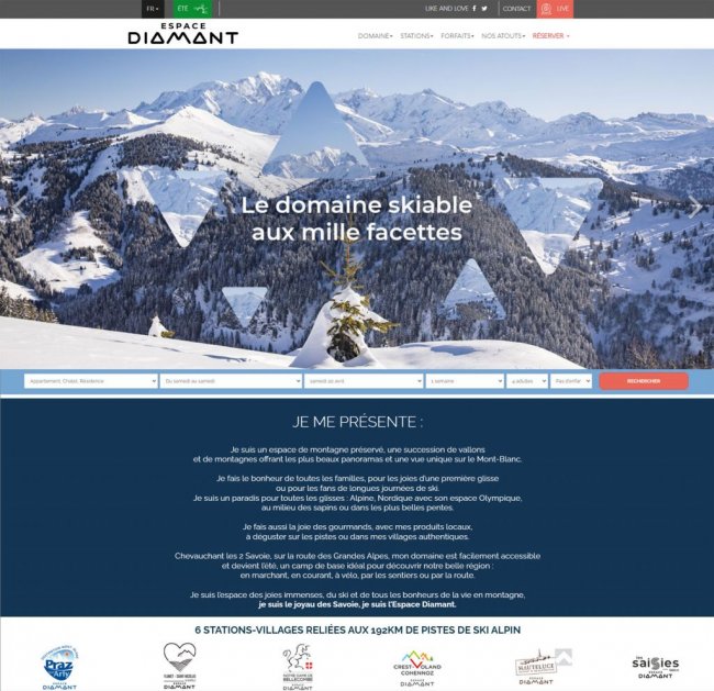Portail officiel du domaine skiable Espace Diamant