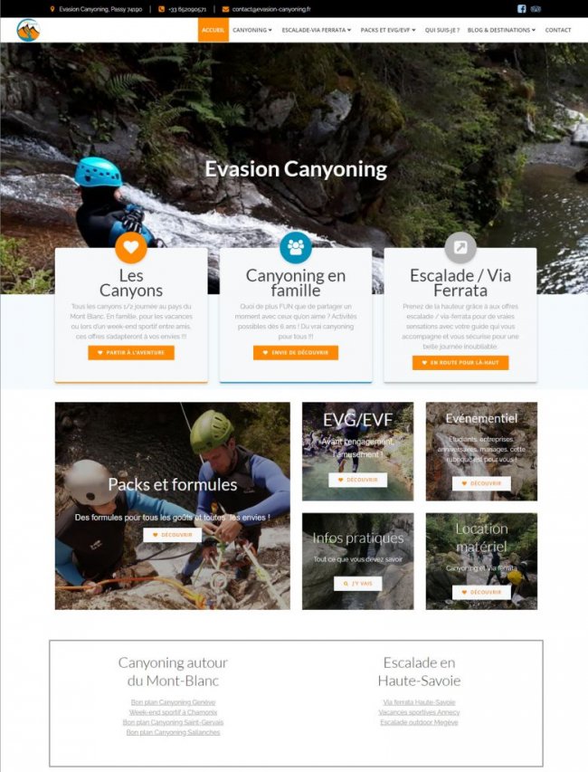 Canyoning en vall&eacute;e de Sallanches/Meg&egrave;ve et Chamonix